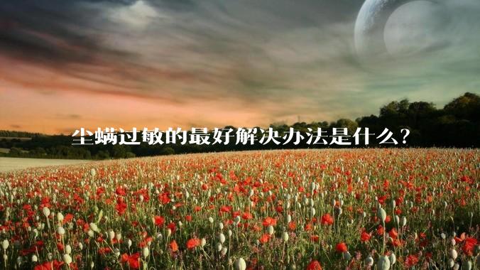 尘螨过敏的最好解决办法是什么？